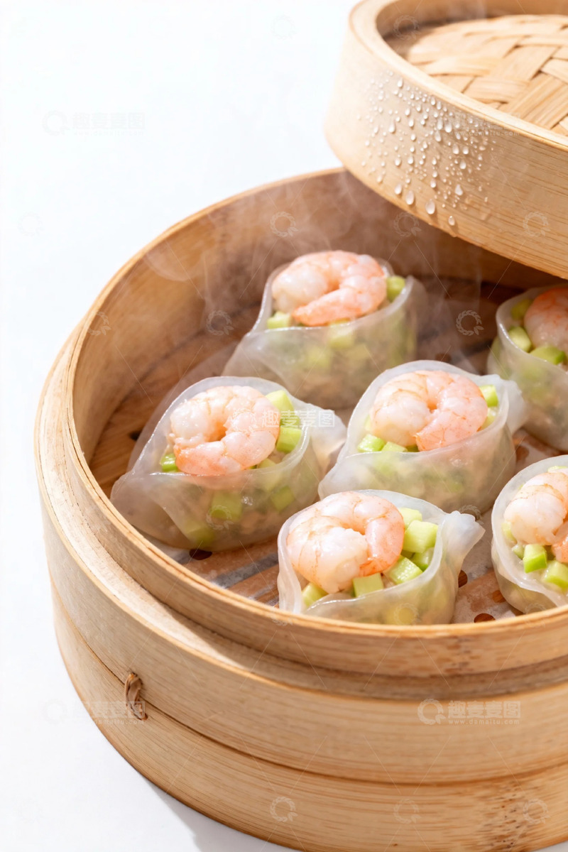 高清大图下载【趣麦麦图】蒸虾饺美食摄影图片