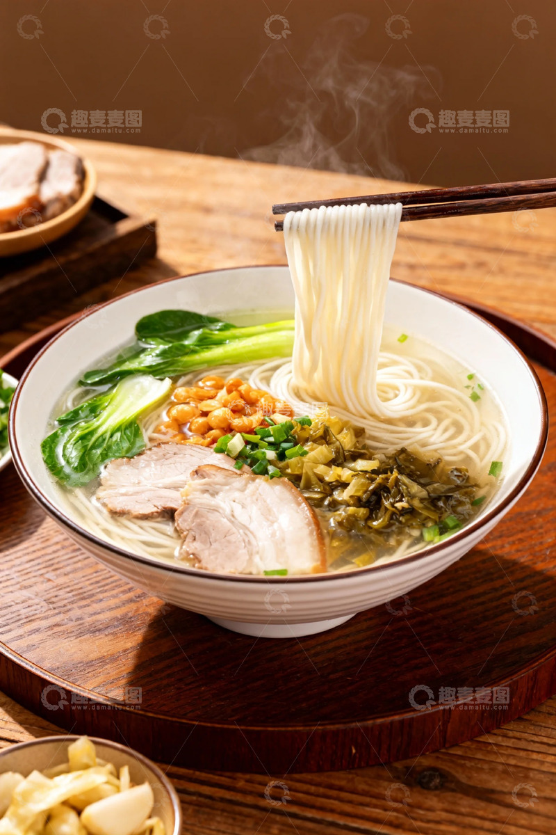 高清大图下载【趣麦麦图】热气腾腾的中式面条美食摄影