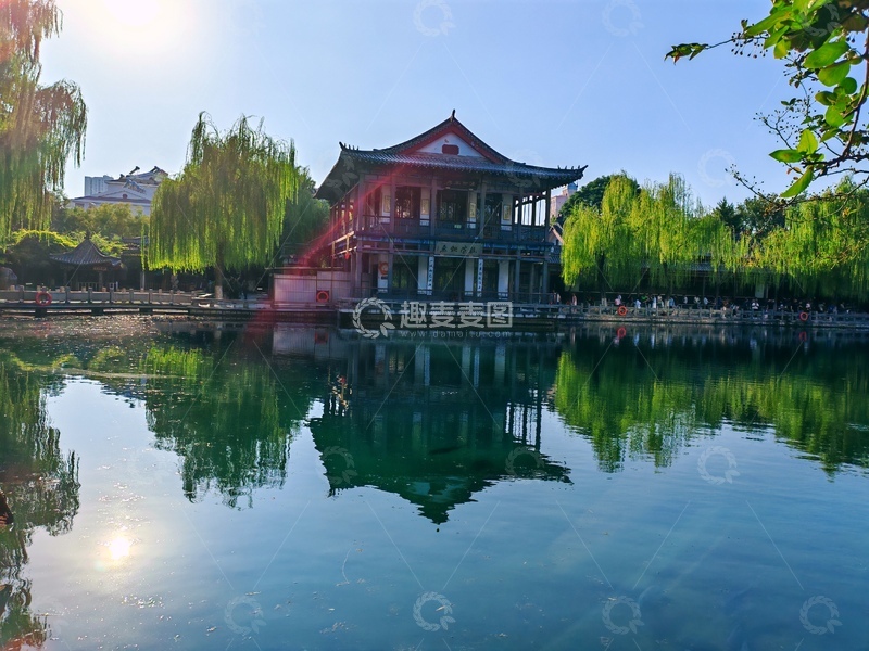 高清大图下载【趣麦麦图】古典园林湖光倒影