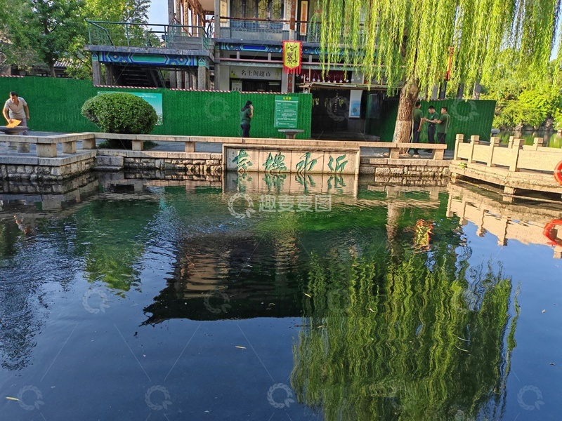 高清大图下载【趣麦麦图】泉池倒影古建风光