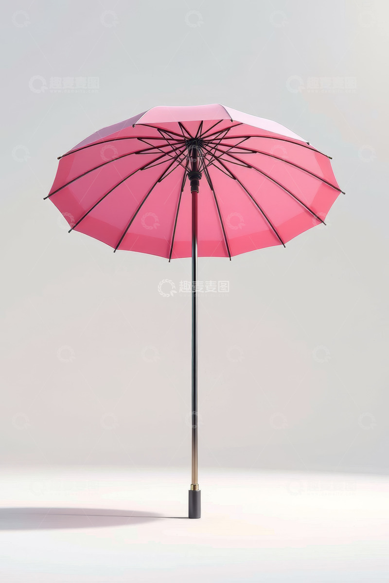 高清大图下载【趣麦麦图】粉色雨伞特写