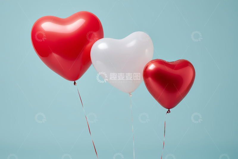 高清大图下载【趣麦麦图】心形气球特写