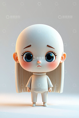 可爱卡通小女孩3D形象