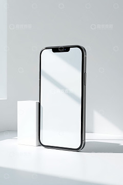 白色背景下的智能手机展示