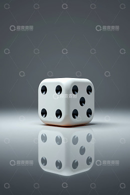 白色骰子特写