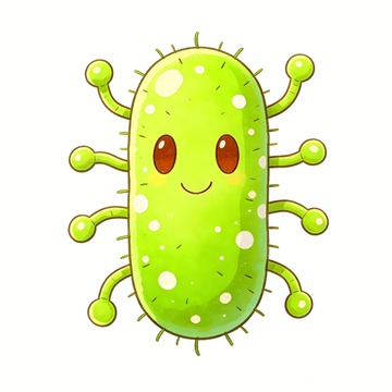 细菌病毒卡通绘画