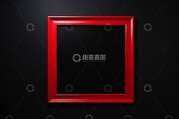 黑色背景上的红色相框