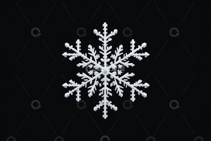 高清大图下载【趣麦麦图】微距特写雪花装饰图案
