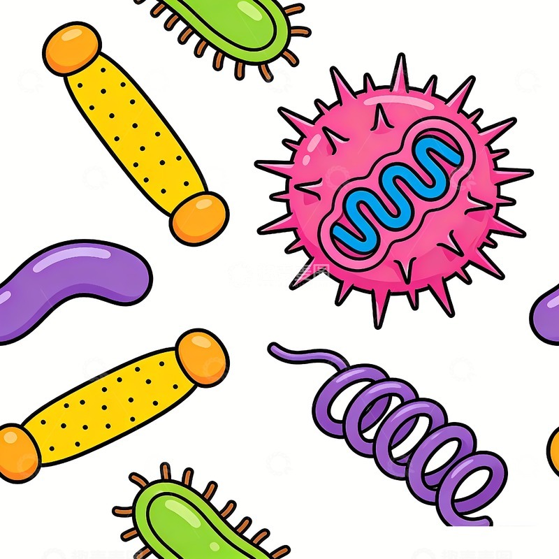 高清大图下载【趣麦麦图】细菌病毒微生物