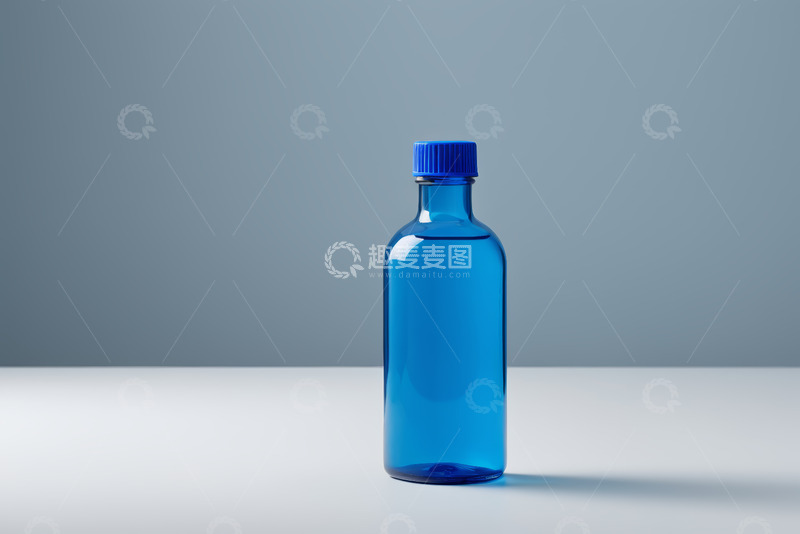 高清大图下载【趣麦麦图】蓝色瓶子静物特写
