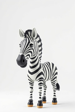 卡通斑马3D模型展示