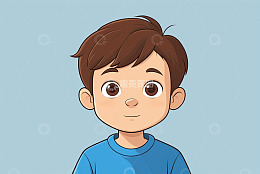 卡通男孩正面形象