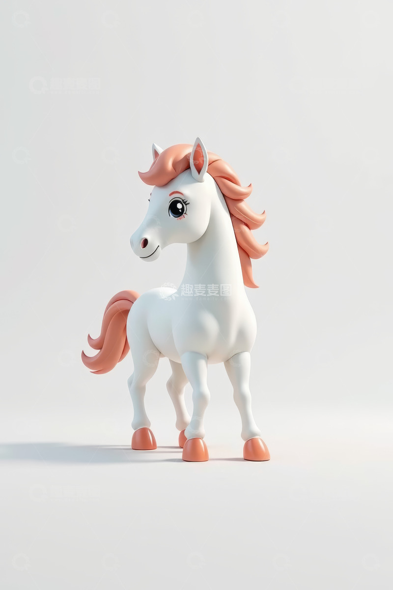高清大图下载【趣麦麦图】可爱卡通小马形象素材