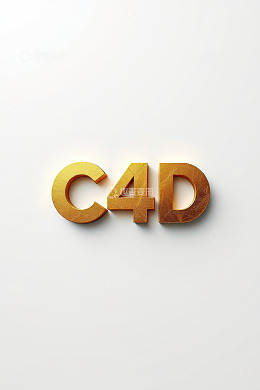 金色C4D立体文字素材