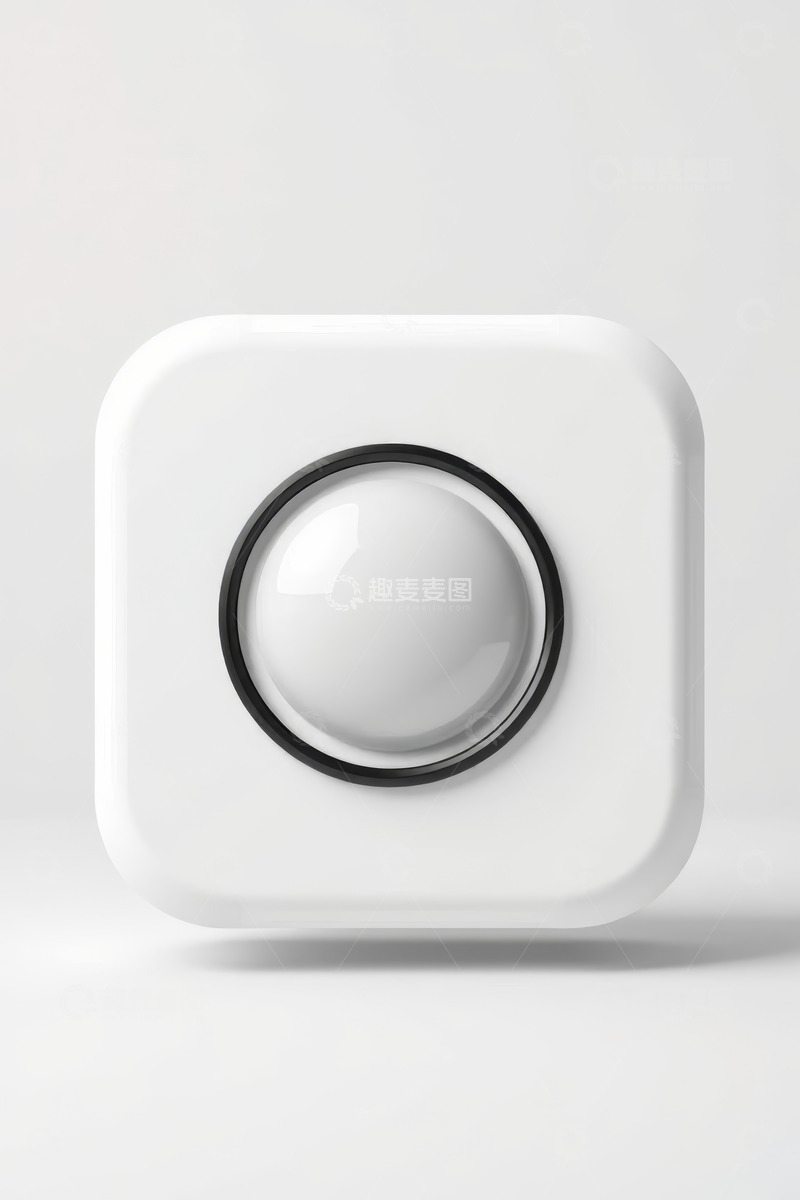 高清大图下载【趣麦麦图】白色方形按钮特写