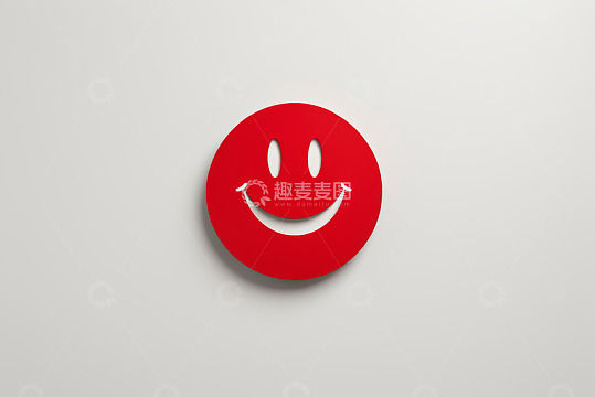 红色微笑符号特写