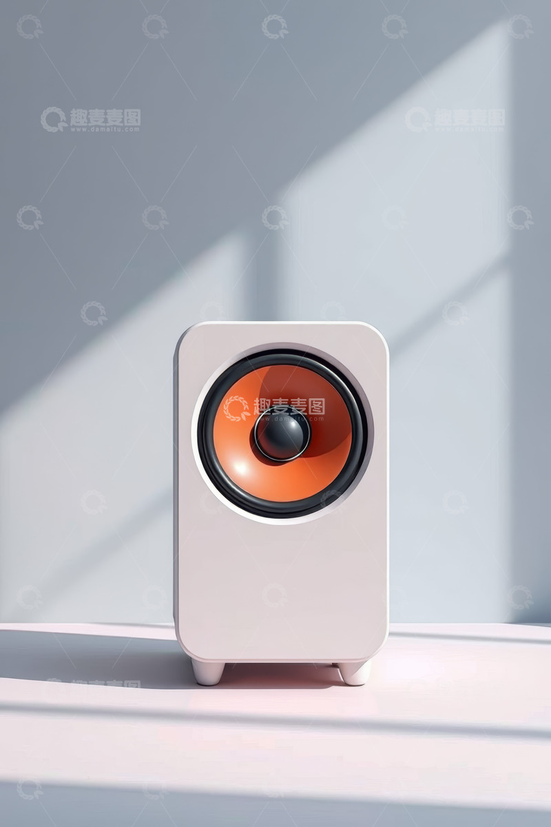 高清大图下载【趣麦麦图】白色扬声器特写