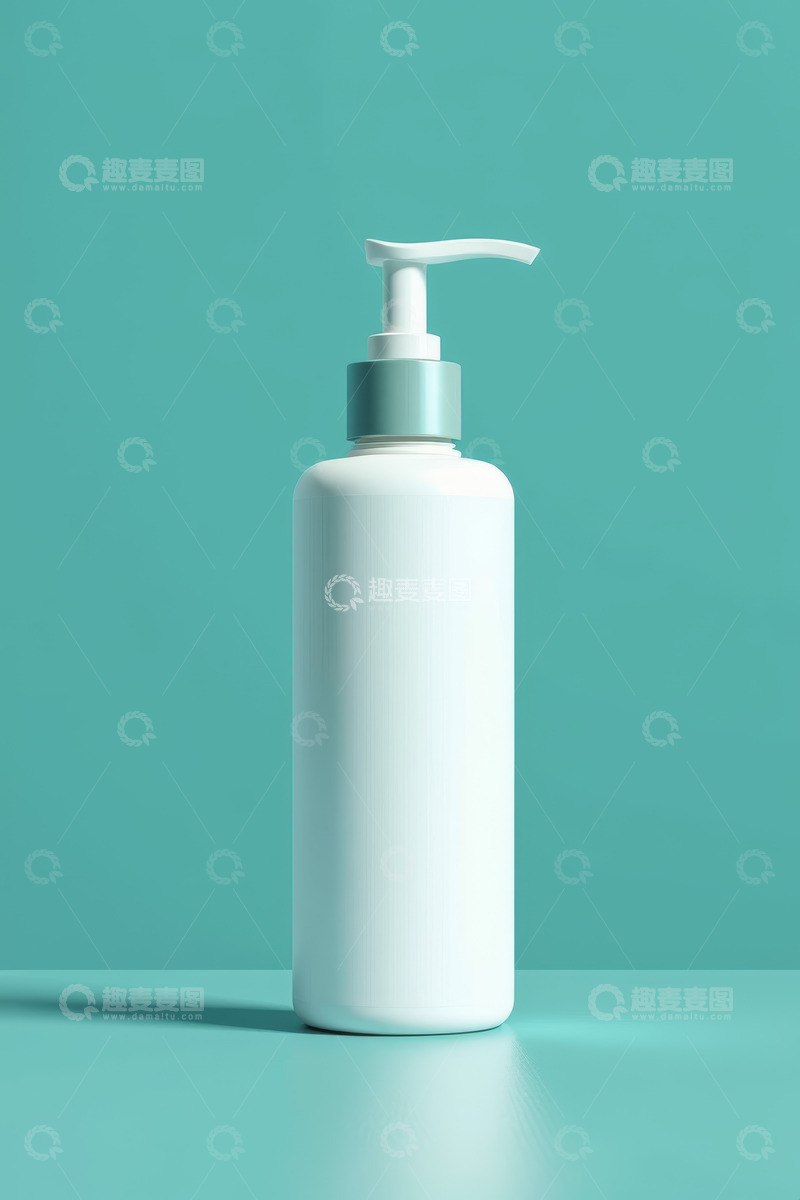 高清大图下载【趣麦麦图】白色按压瓶化妆品素材