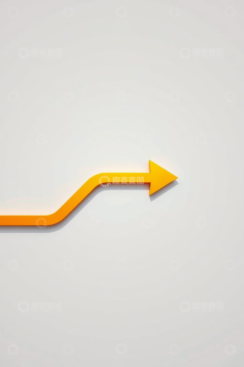 高清大图下载【趣麦麦图】橙色箭头曲线指示方向