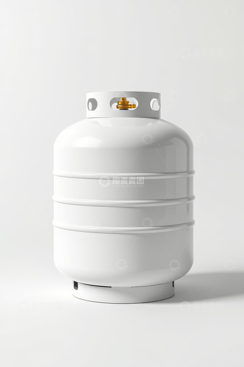 高清大图下载【趣麦麦图】白色丙烷燃气罐特写