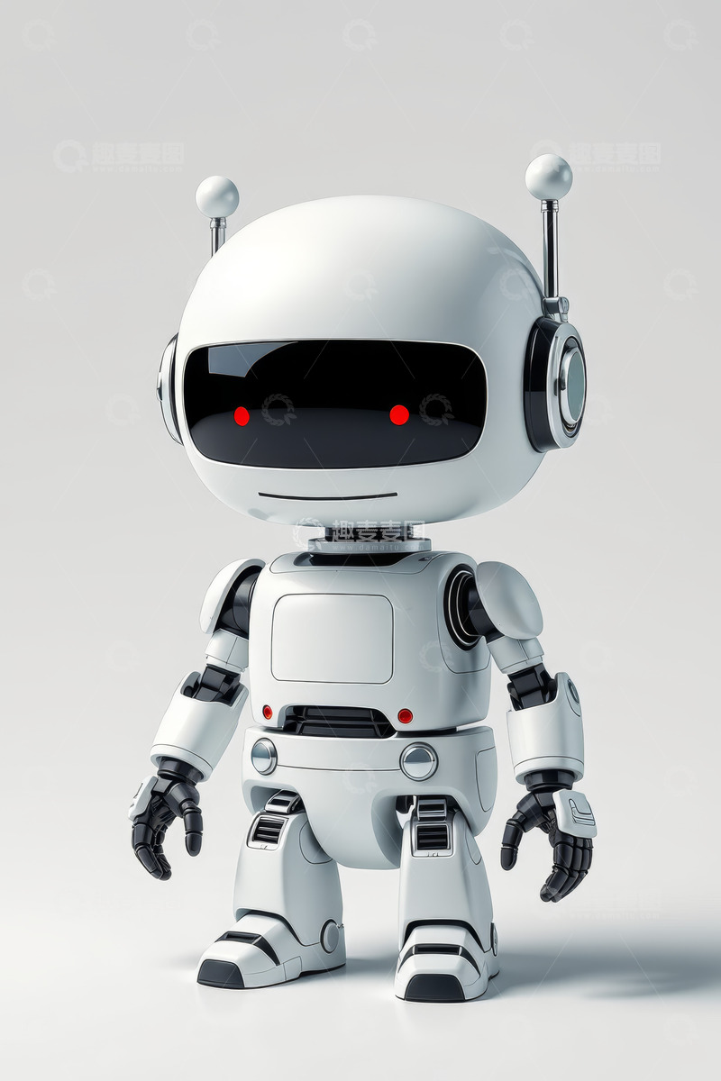 高清大图下载【趣麦麦图】白色机器人特写