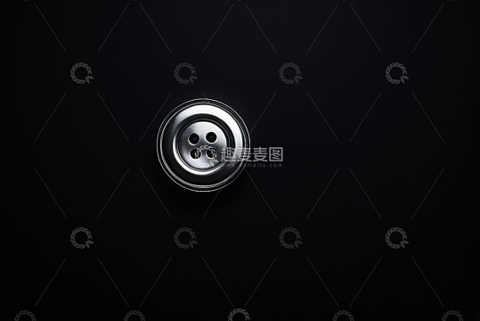 黑色背景上的金属纽扣