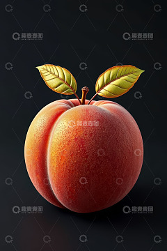 特写新鲜饱满桃子