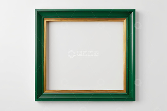 绿色金边方形画框