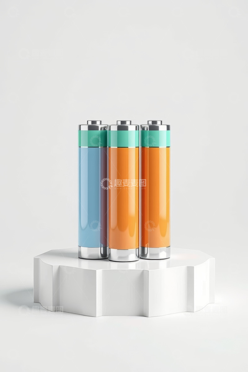 高清大图下载【趣麦麦图】多彩电池展示