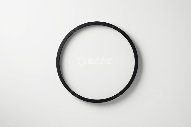 高清大图下载【趣麦麦图】白色背景上的黑色圆环
