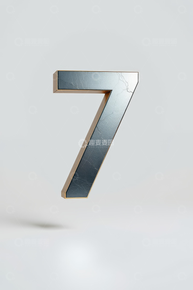 高清大图下载【趣麦麦图】立体数字7三维渲染素材