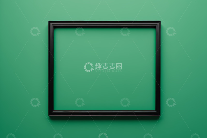 高清大图下载【趣麦麦图】绿色背景上的黑色框架