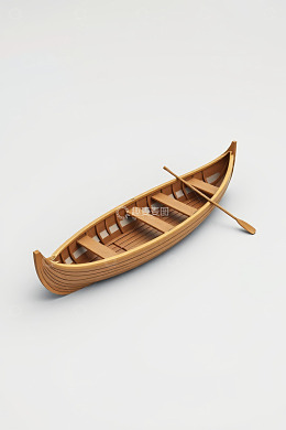 木船模型与船桨展示