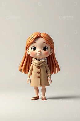 3D卡通小女孩形象素材