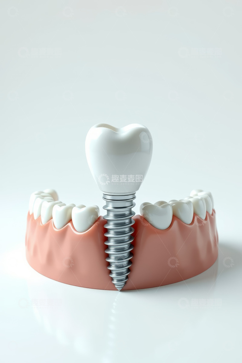 高清大图下载【趣麦麦图】牙齿种植牙模型展示