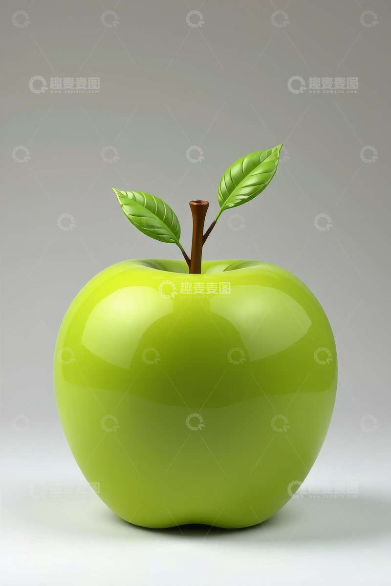 高清大图下载【趣麦麦图】绿色苹果特写
