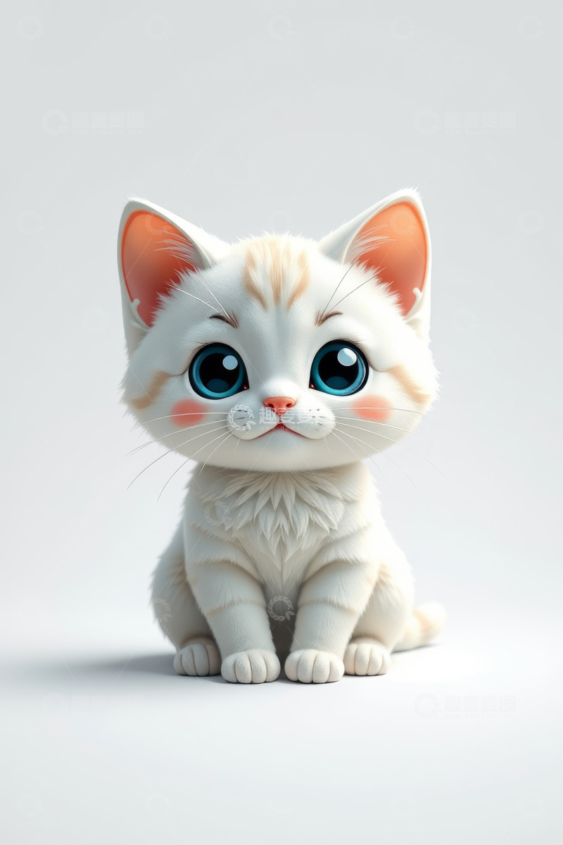 高清大图下载【趣麦麦图】可爱卡通小猫形象