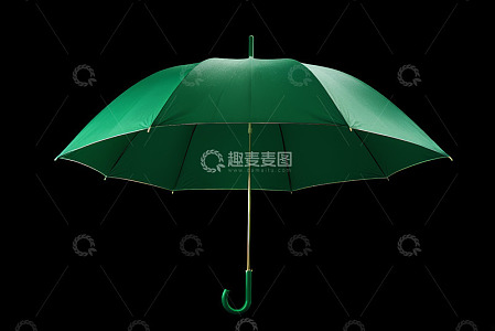 绿色雨伞黑色背景展示