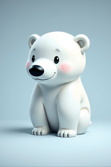可爱卡通北极熊形象素材