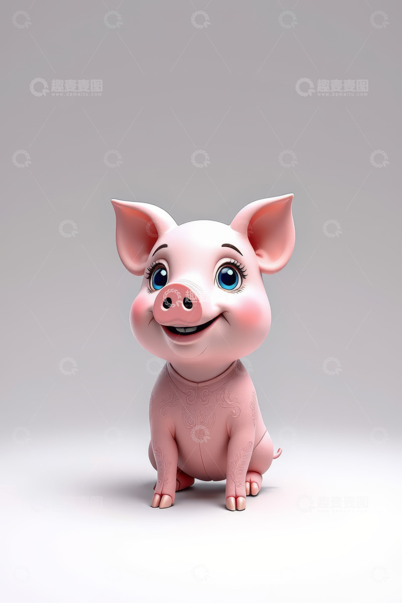 高清大图下载【趣麦麦图】可爱卡通小猪形象素材