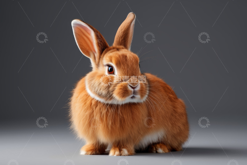 高清大图下载【趣麦麦图】棕色兔子特写