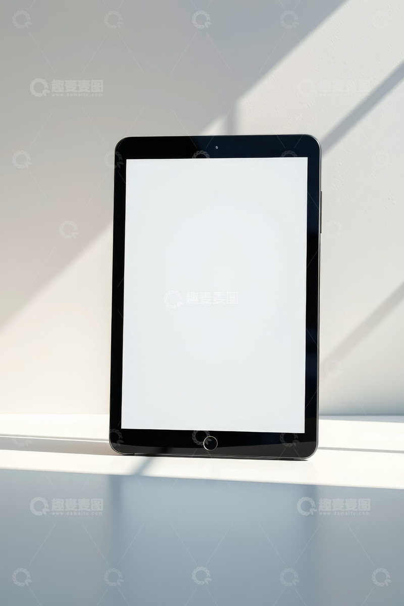 高清大图下载【趣麦麦图】白色背景上的平板电脑
