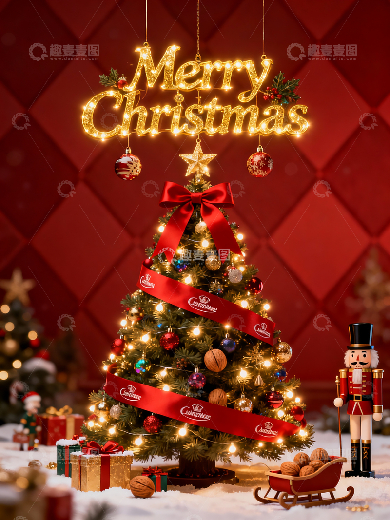 源文件下载【趣麦麦图】奢华风格圣诞主题海报4