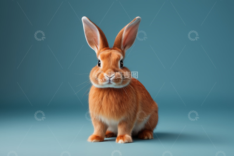 高清大图下载【趣麦麦图】橙色兔子特写