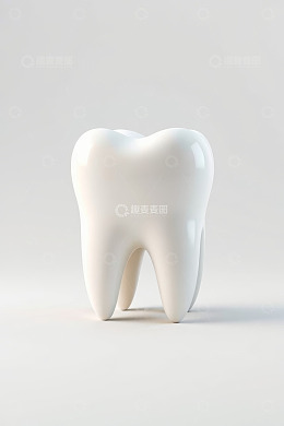 白色牙齿模型特写