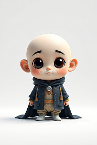 可爱卡通小和尚形象