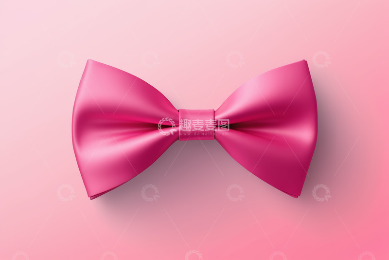高清大图下载【趣麦麦图】粉色蝴蝶结装饰素材