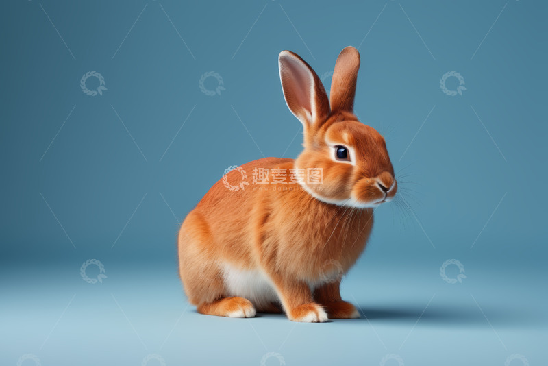 高清大图下载【趣麦麦图】橙色兔子特写