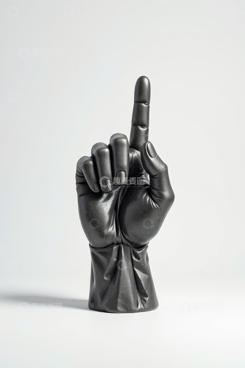 高清大图下载【趣麦麦图】黑色手套手势展示素材