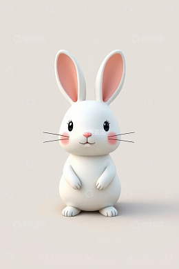 可爱3D卡通兔子形象